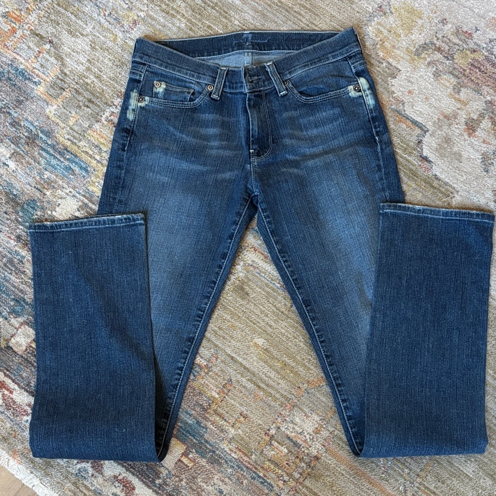 7 for all mankind Dark Blue Denim Jeans
